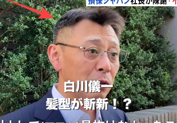 白川儀一(損保ジャパン社長)の髪型